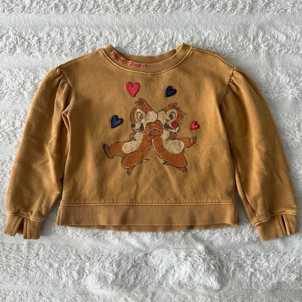 Disney chip and dale girls crewneck sweater size 4